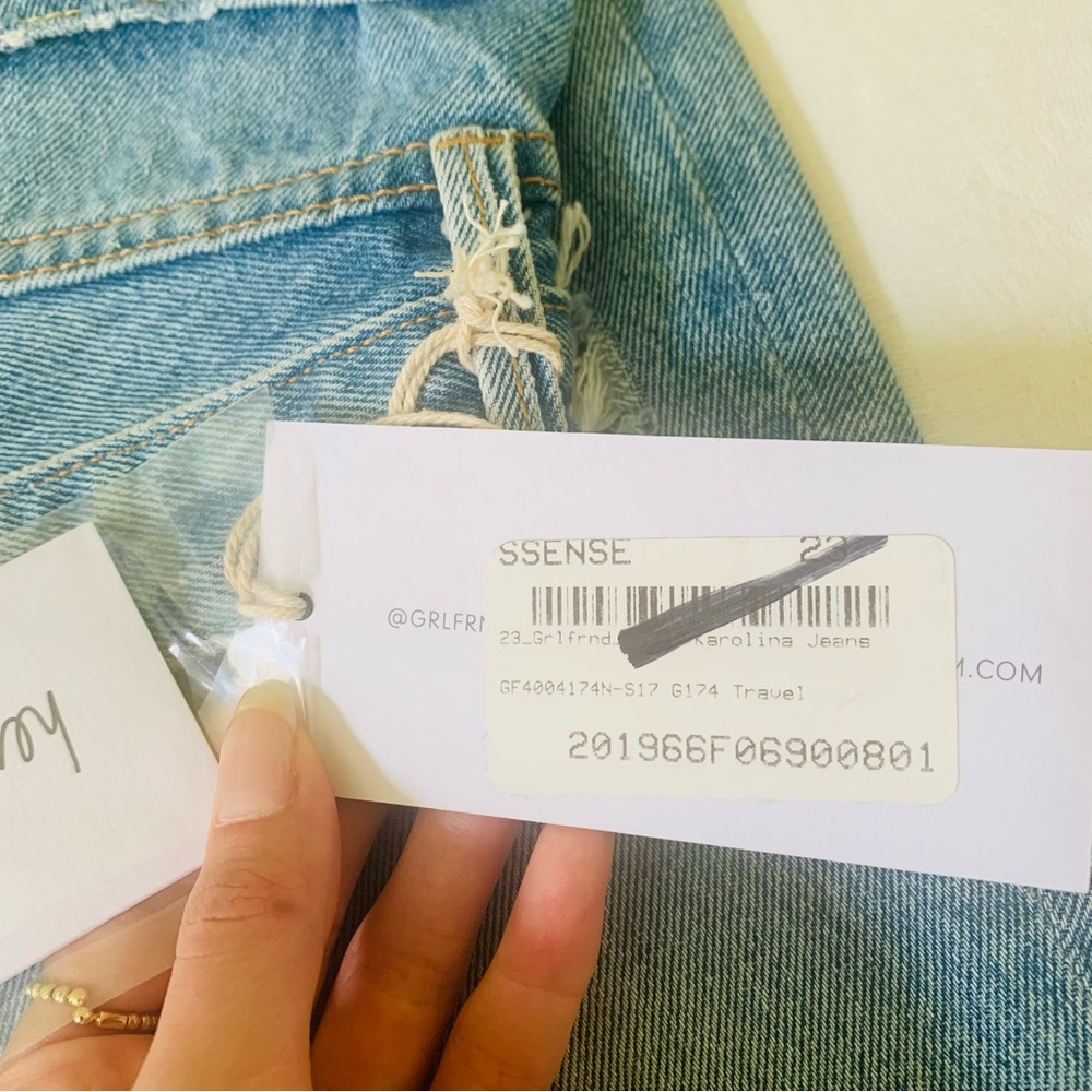 NWT GRLFRND Karolina High Rise Skinny Jeans in A Little More Love 23 - Picture 11 of 15